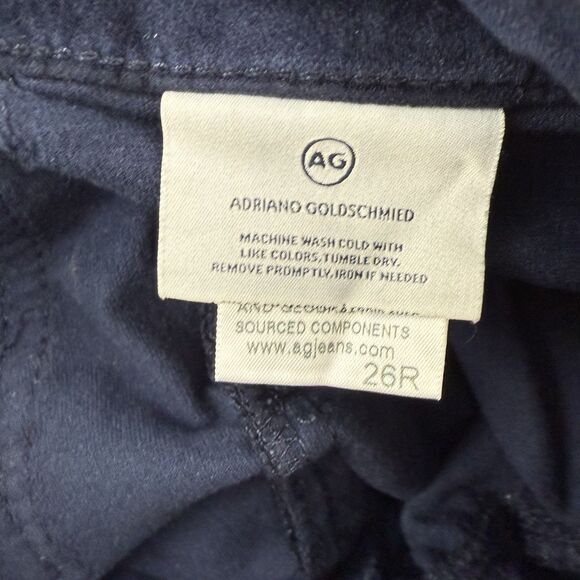 AG Adriano Goldschmied Velvet The Legging Super Skinny Pants Size 26 R Blue USA - Picture 9 of 15
